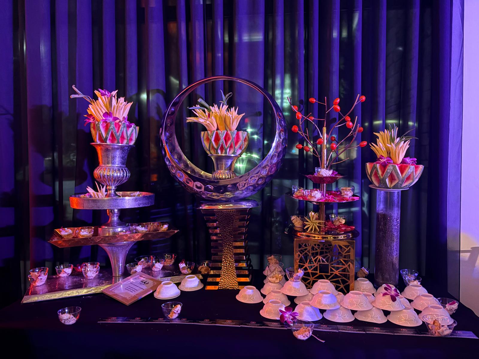 Evening dessert display
